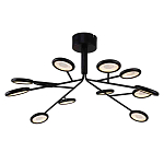 Люстра черного цвета с 12-ю круглыми плафонами Bendik Lighting варинант исполнения - 2 | Loft Concept в Твери