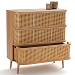 Комод с 3-мя ящиками из плетеного ротанга Ruiz Light Chest of Drawers варинант исполнения - 4 | Loft Concept в Твери