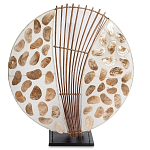 Настольная лампа из перламутра и дерева на подставке Indonesian Shell варинант исполнения - 3 | Loft Concept в Твери