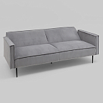 Диван современный вельветовый прямой Worcester Серый варинант исполнения - 4 | Loft Concept в Твери