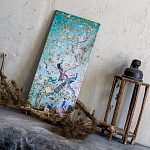 Постер на холсте в стиле шинуазри с изображением сада Chinoiserie Imperial Garden Peacocks on a Tree варинант исполнения - 2 | Loft Concept в Твери