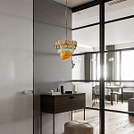 Люстра конусовидная с каскадом из разноцветных круглых подвесов Key Lustar варинант исполнения - 4 | Loft Concept в Твери