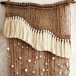 Дизайнерское Панно Дюна Макраме из нитей и бусин Wall Panel Dune варинант исполнения - 1 | Loft Concept в Твери