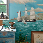 Обои ручная роспись Nantucket Crossing Brandt colourway on scenic paper варинант исполнения - 2 | Loft Concept в Твери