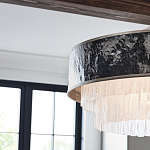 Люстра круглая с подвесками из текстурированного стекла молочного цвета Hinkley варинант исполнения - 7 | Loft Concept в Твери