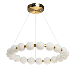 Люстра круглая с матовыми белыми шарами PEARLS Suspension варинант исполнения - 2 | Loft Concept в Твери