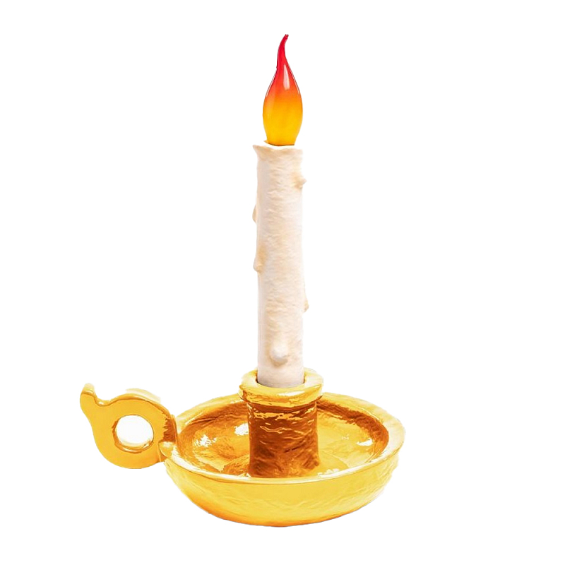 Настольная лампа Seletti Bugia gold Белый Золотой Настольная лампа Seletti Bugia gold Белый Золотой в Твери | Loft Concept