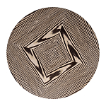 Столик журнальный круглый с полосатым узором Zebroids варинант исполнения - 2 | Loft Concept в Твери