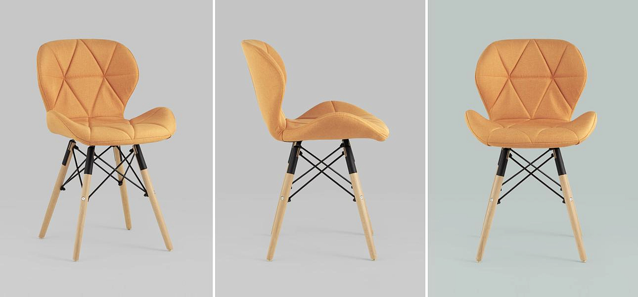 Стул Jeroen Chair Рогожка Оранжевый Цвет Стул Jeroen Chair Рогожка Оранжевый Цвет - Loft-Concept в Твери