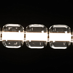 Люстра линейная с 6-ю прозрачными стеклянными плафонами округлой формы HANDLE GRAPE варинант исполнения - 5 | Loft Concept в Твери