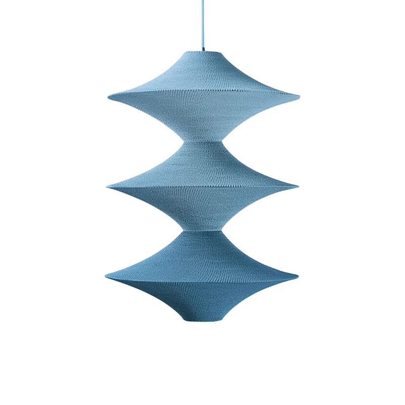 Подвесной вязаный голубой светильник «Звезда Востока 03» Голубой в Твери | Loft Concept 