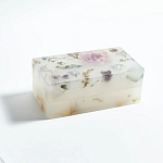 Шкатулка из эпоксидной смолы с цветами белая Epoxy Resin Rectangular Box White варинант исполнения - 3 | Loft Concept в Твери