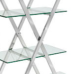 Стеллаж со стеклянными полками на стальном каркасе X-ray варинант исполнения - 3 | Loft Concept в Твери