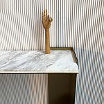 Консоль прямоугольная с основанием чёрного и золотого цвета Wrap варинант исполнения - 3 | Loft Concept в Твери