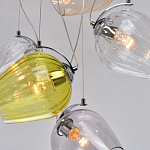 Люстра каскадная с 9-ю разноцветными стеклянными плафонами Kaleido варинант исполнения - 7 | Loft Concept в Твери