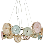 Люстра с плафонами из разноцветного стекла Glass Peonies варинант исполнения - 1 | Loft Concept в Твери