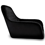 Барный стул со спинкой и подлокотниками на 4-х металлических ножках Douglas Rhombus Черный Велюр варинант исполнения - 2 | Loft Concept в Твери