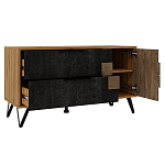 ТВ-тумба с  2-мя ящиками и закрытыми полками Stone Effect варинант исполнения - 4 | Loft Concept в Твери