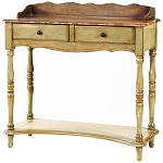 Деревянная консоль в стиле прованс с двумя ящиками Margery Wooden Provence Console Table варинант исполнения - 1 | Loft Concept в Твери