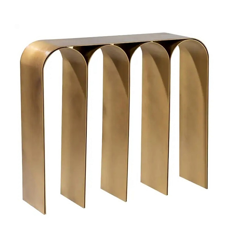 Консоль округлой формы бронзового цвета Gold Arch Золотой Консоль округлой формы бронзового цвета Gold Arch Золотой в Твери | Loft Concept