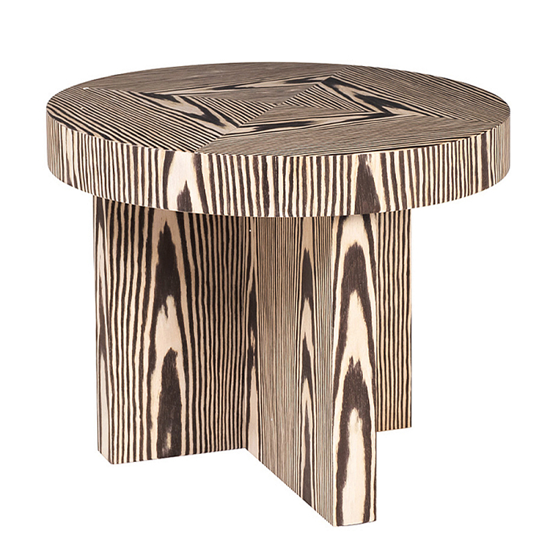 Столик журнальный круглый с полосатым узором Zebroids  в Твери | Loft Concept 