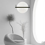 Светодиодный подвесной светильник круглой формы с металлическим черным каркасом Marble Glow варинант исполнения - 6 | Loft Concept в Твери