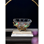 Чаша квадратная из прозрачного стекла с фигурками разноцветных птиц Eden Garden варинант исполнения - 2 | Loft Concept в Твери