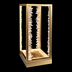 Настольная лампа прямоугольная с декоративными элементами в виде кристаллов Smooth Shine варинант исполнения - 1 | Loft Concept в Твери