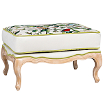 Банкетка золотистая из натурального бука с изображением птиц и цветов Blooming Birds варинант исполнения - 1 | Loft Concept в Твери