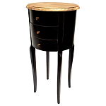 Комод маленький круглый c 3-мя ящиками и состаренным эффектом Vintage варинант исполнения - 1 | Loft Concept в Твери