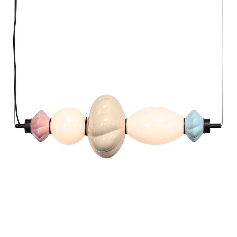 Подвесной светильник фигруный с керамическими элементами 18W LED Fragrant Light Зеленый Голубой Розовый в Твери | Loft Concept 