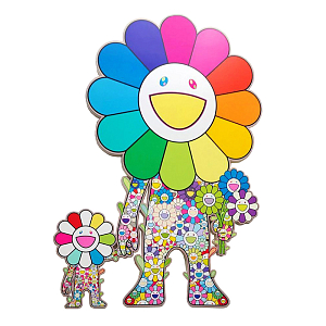 Takashi Murakami Большой Арт-объект на стену Смеющиеся Цветы