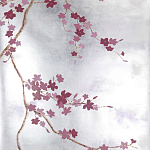 Обои ручная роспись Cherry Tree Special Colourway on Sterling Silver gilded paper варинант исполнения - 2 | Loft Concept в Твери
