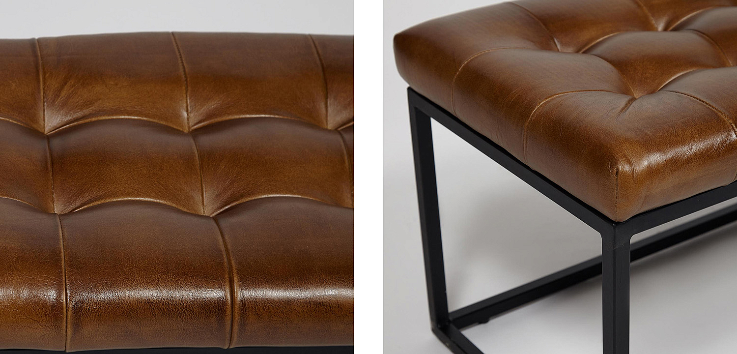 Банкетка Buffalo Leather Industrial Banquette Банкетка Buffalo Leather Industrial Banquette - Loft-Concept в Твери