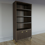 Книжный Стеллаж Elsa Dreams Walnut с задней стенкой варинант исполнения - 1 | Loft Concept в Твери