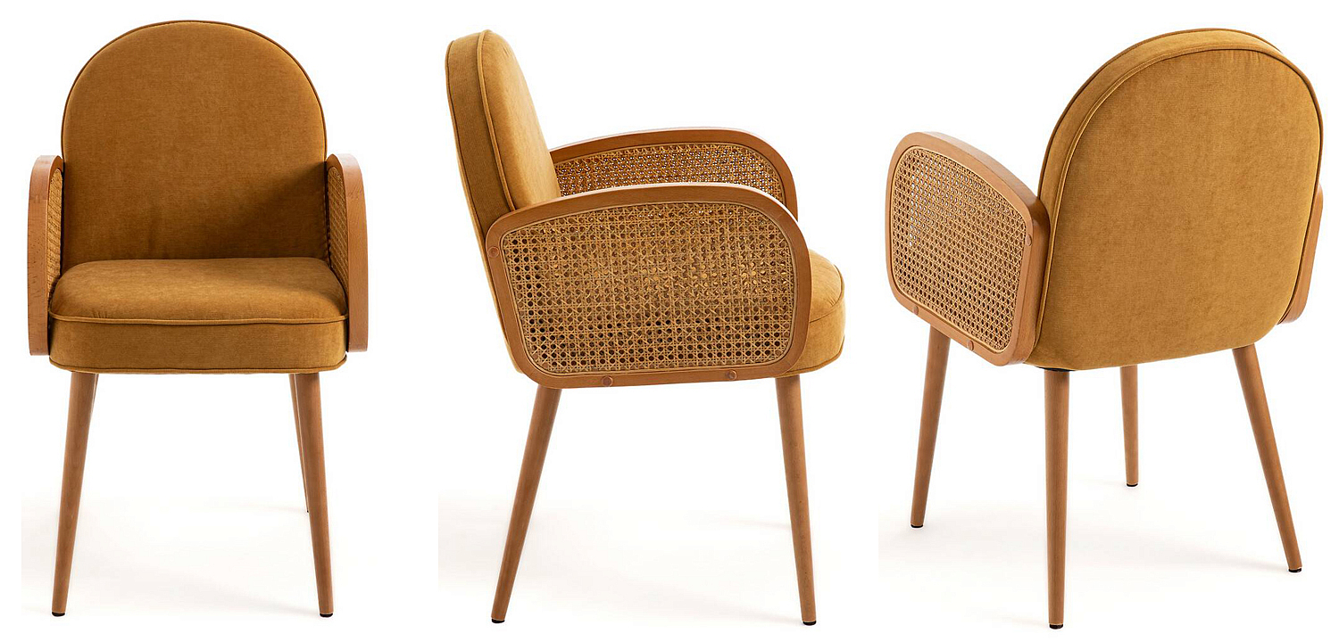 Стул Morten Wicker Mustard Chair Стул Morten Wicker Mustard Chair - Loft-Concept в Твери