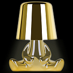 Настольная лампа фигурная золотого цвета с гладким абажуром Высота 16 см Sophia варинант исполнения - 1 | Loft Concept в Твери