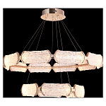 Люстра с 2-мя кольцами с текстурным природным рисунком IceFlame варинант исполнения - 5 | Loft Concept в Твери