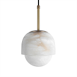 Подвесной светильник из белого алебастра Cryptocrystalline Stone варинант исполнения - 5 | Loft Concept в Твери