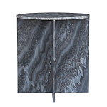 Столик кофейный с столешницей из черного мрамора Compact Black Marble Table варинант исполнения - 3 | Loft Concept в Твери