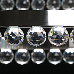 Люстра с тремя кольцами цвета хром и прозрачными хрустальными шарами по периметру Sacramento Transparent Balls Chandelier варинант исполнения - 6 | Loft Concept в Твери