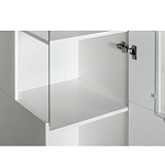 Шкаф-витрина белая с полками и стеклянной дверью Strict Lines варинант исполнения - 3 | Loft Concept в Твери