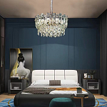 Круглая люстра с хрустальными подвесками на золотистом каркасе Gorgeous Crystal Light варинант исполнения - 14 | Loft Concept в Твери