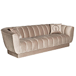 Диван трехместный велюровый серый Island of Comfort варинант исполнения - 1 | Loft Concept в Твери