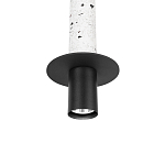 Подвесной светильник с узким цилиндрическим плафоном и черным металлическим декором Concrete Pipe варинант исполнения - 12 | Loft Concept в Твери