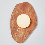 Бра с каменным основанием и плафоном из стекла в форме шара Shaw Marble Lighting варинант исполнения - 5 | Loft Concept в Твери