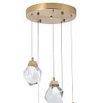 Каскадная люстра с 5-ю хрустальными плафонами Esme Crystal Brass Chandelier варинант исполнения - 3 | Loft Concept в Твери