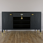 Комод-буфет Elsa Dreams Black с открытыми полками   варинант исполнения - 6 | Loft Concept в Твери