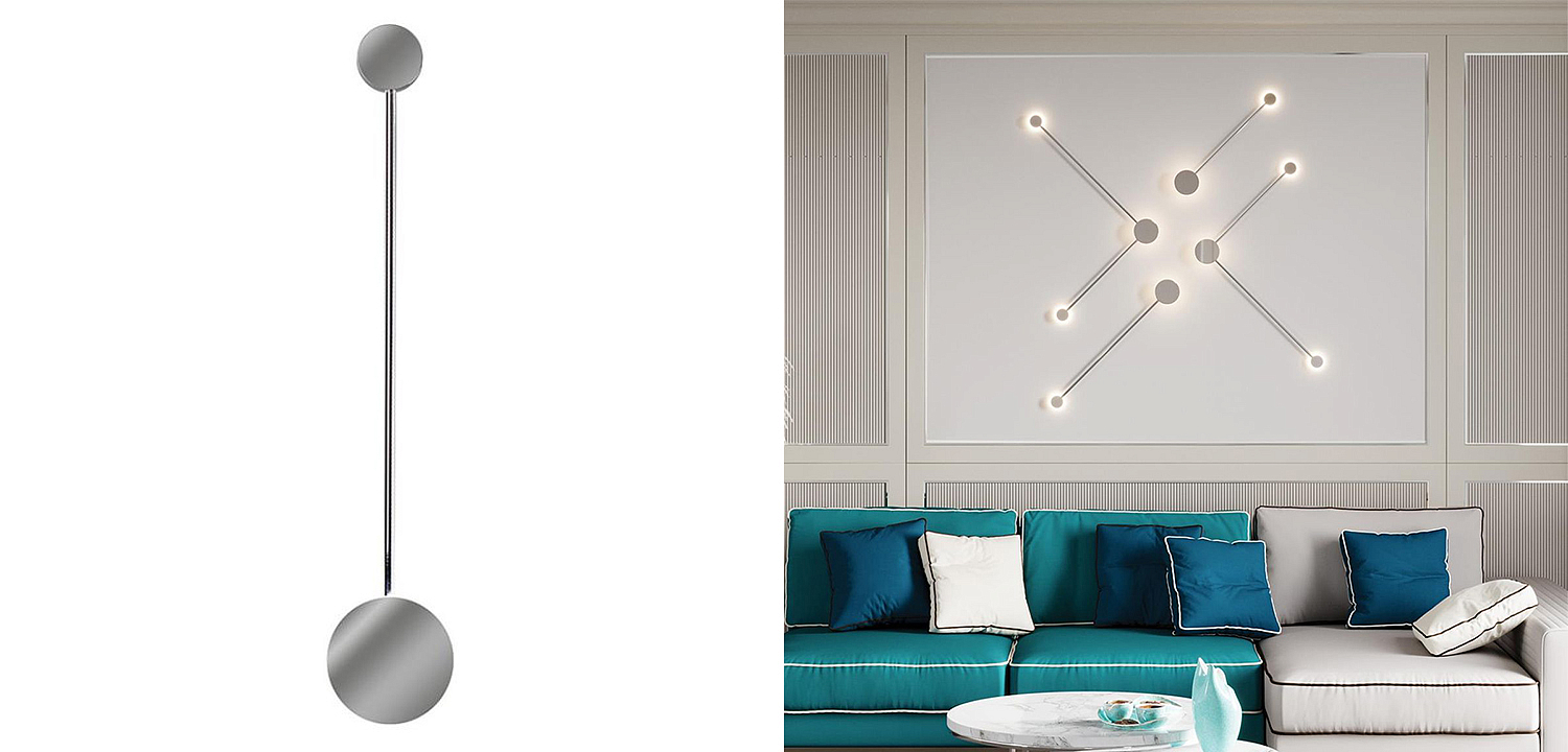 Бра Pin Wall Light Chrome 55 Бра Pin Wall Light Chrome 55 - Loft-Concept в Твери