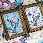 Постер в раме в стиле шинуазри Павлины на дереве Chinoiserie Imperial Garden Peacocks on a Tree Poster варинант исполнения - 3 | Loft Concept в Твери